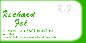 richard fel business card